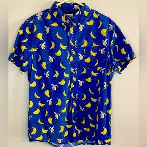 American Republic Dry Goods Medium Men’s Button-up Shirt Banana Blue M Cotton